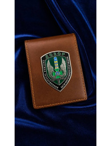 Обкладинка шкіряна коричнева з жетоном ДОЗОР ДПСУ_108х82мм (42323)