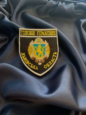 Шеврон Поліція Головне управління Львівська область Грета/Габардин Чорний (37551)