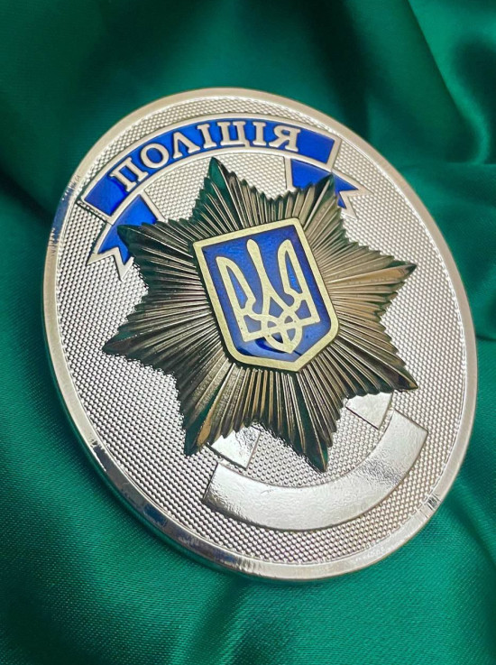 Жетон Національна поліція срібло_58х70х2 мм (20401)