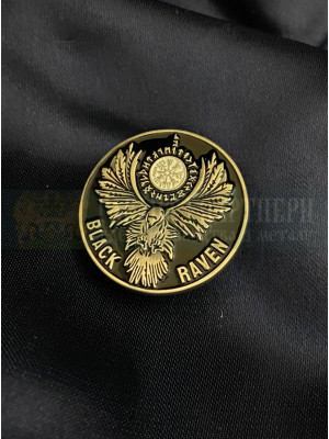 Значок black raven 30 mm (40317)
