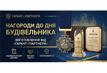 Нагороди до Дня будівельника: виготовлення від «Гарант і Партнери»