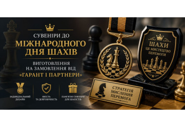 Сувеніри до Міжнародного дня шахів: виготовлення на замовлення від «Гарант і Партнери»