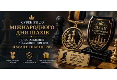 Сувеніри до Міжнародного дня шахів: виготовлення на замовлення від «Гарант і Партнери»