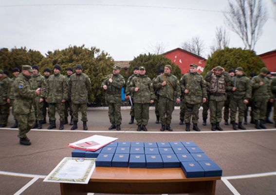 Награждение бойцов спецбатальона 